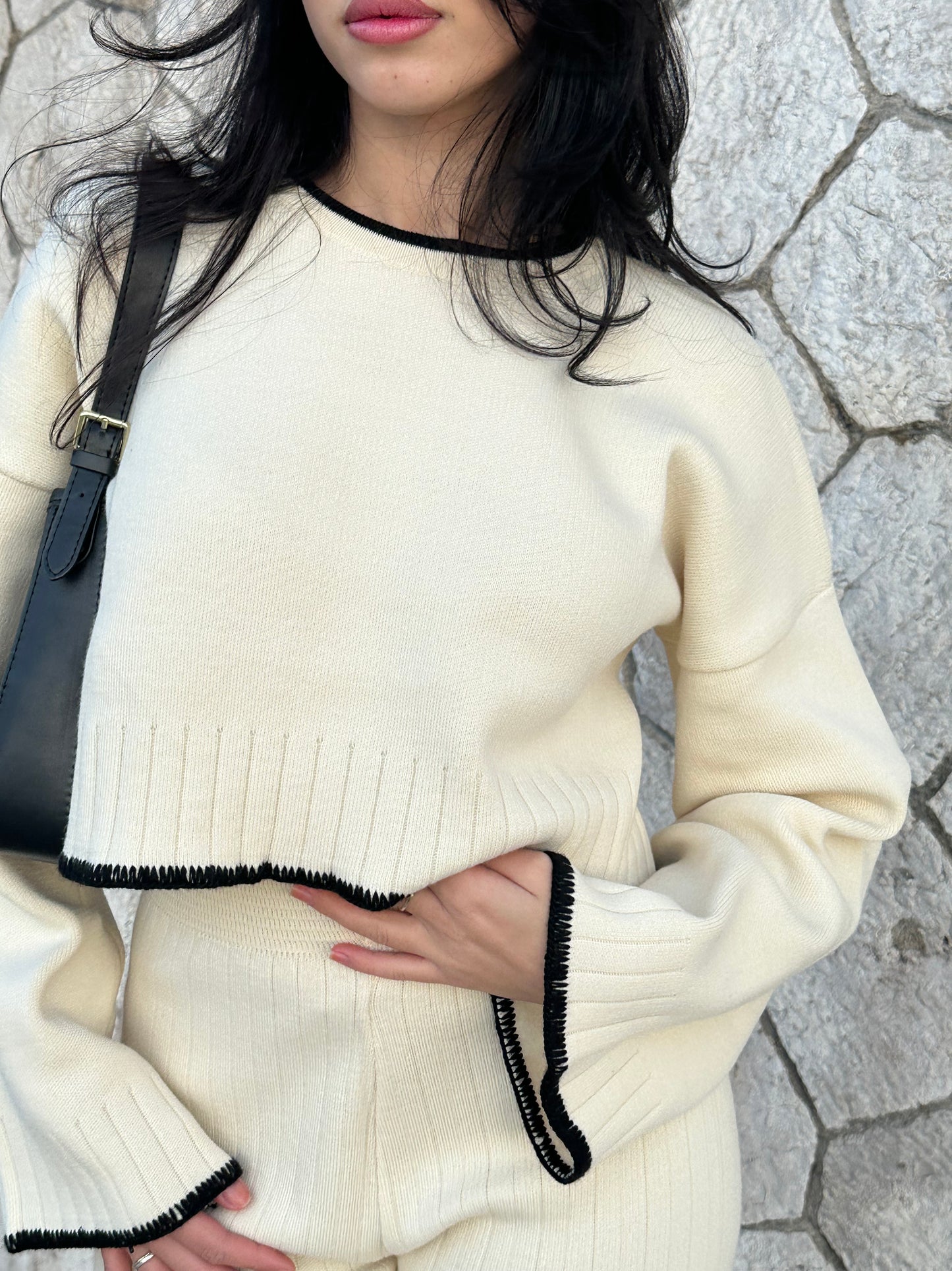 Ensemble tricot blanc