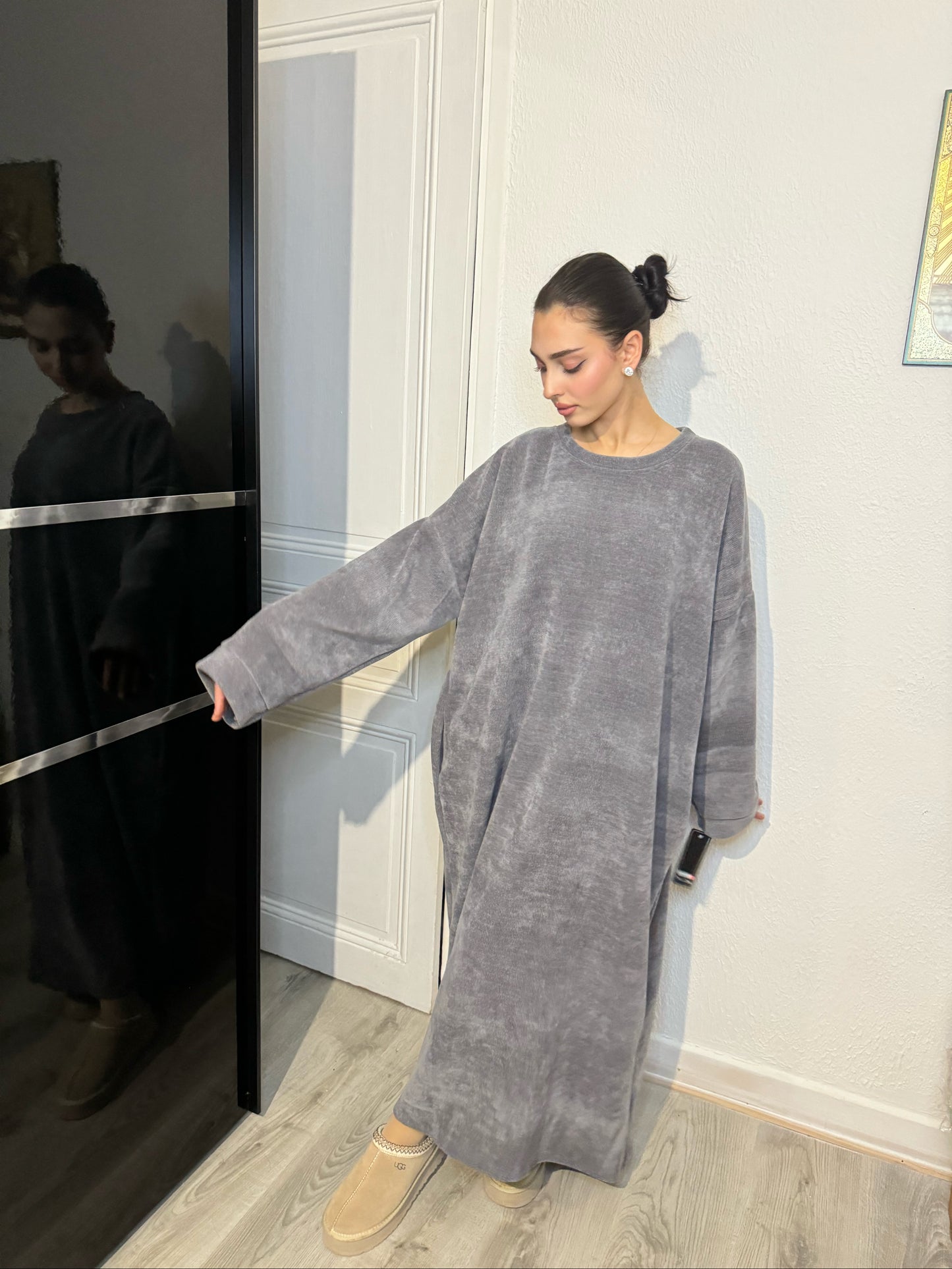 Robe pull gris