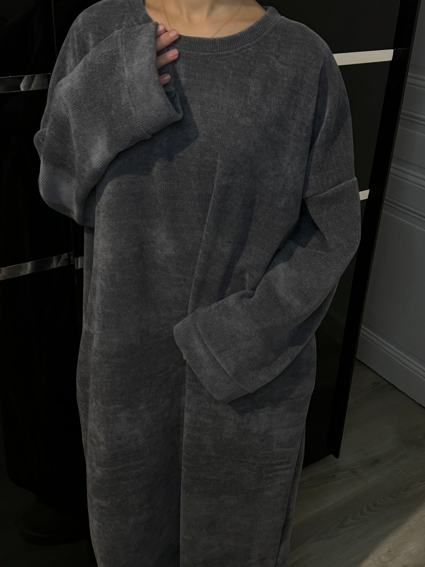 Robe pull gris